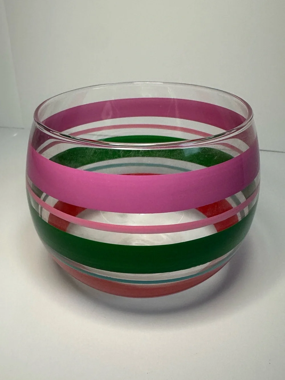 Slant Collections New Roly Poly 13 Oz. Striped Glass